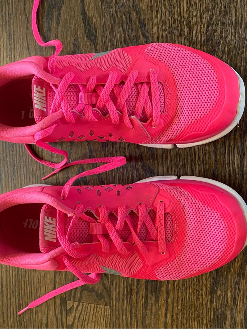 NIKE Women's Flex 2015 RN Running Shoe 709021-600 Pink Pow/Hot Pink size 8